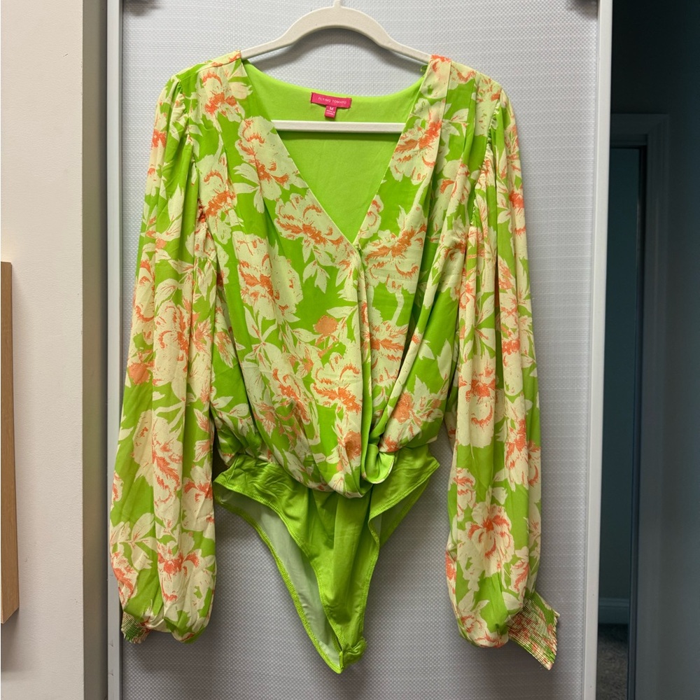 From Vici website. Brand is flying tomato. Long sleeve bodysuit. Size medium.